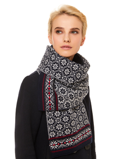 Шарф женский Scandica Eesti темно-синий/светло-серый меланж