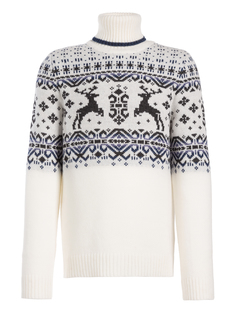 Свитер детский Scandica, 2087-1R-964-245-TB, белый/темный маренго, 164-170