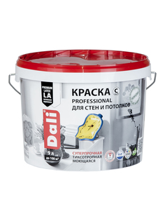 Краска акриловая "Dali professional" 3 (матовая) для стен и потолков База С 9 л "Рогнеда"