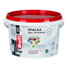 Краска акриловая "Dali" для потолков снежно-белая 2,5 л "Рогнеда"