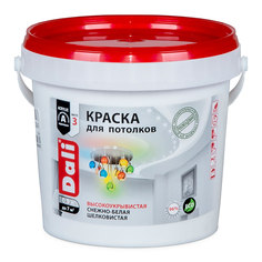 Краска акриловая "Dali" для потолков снежно-белая 0,9 л "Рогнеда"