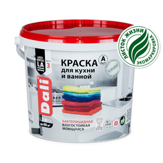 Краска латексная "Dali" для кухни и ванной База а 5 л влагостойкая биозащитная "Рогнеда"