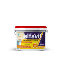 Краска в/д для потолков "Alfavit" 6,5 кг серия Альфа