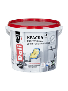 Краска акриловая "Dali professional" 3 (матовая) для стен и потолков База а 5 л "Рогнеда"