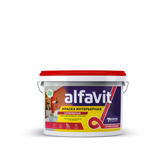 Краска в/д интерьерная супербелая "Alfavit" 6,5 кг серия Альфа