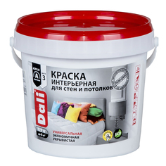 Краска акриловая "Dali" интерьерная белоснежная 0,9 л "Рогнеда"