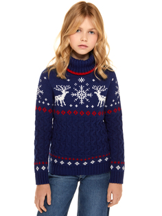 Свитер Scandica 77SWR5S5-0Q7TG синий/белый р. 134-140