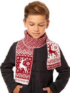 Шарф Scandica 807SCA3R7-0Q7B вишневый/белый one size