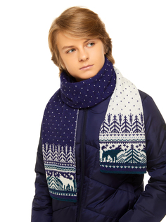 Шарф Scandica 257SCA2560-007TB васильковый/молочный one size