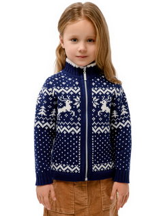 Кардиган Scandica 550CAZ5S5-0Q7G синий/белый р. 110-116