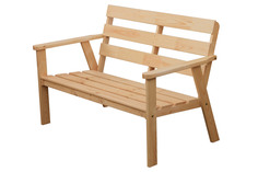 Садовая скамья-софа InterLINK Ньюпорт 2- местная Сосна, Натуральный