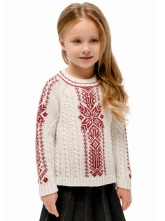 Джемпер Scandica 800JUR007-660G молочный/темно-розовый р. 122-128