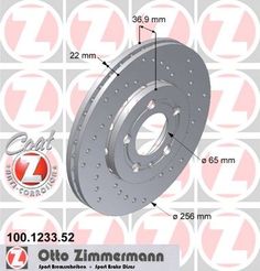 Тормозной диск ZIMMERMANN 100.1233.52