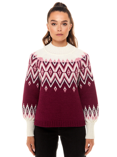 Джемпер женский Scandica Zigzag розовый 42