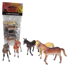 Набор фигурок 1Toy лошадей 6 шт х 10 см в упаковке пвх с хедером