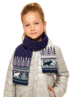 Шарф Scandica 257SCA2560-007G васильковый/молочный one size