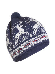 Шапка бини женская Scandica Talve синяя/ белая, р.55-57