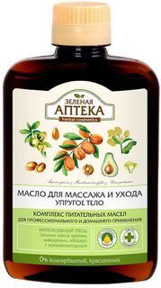 Масло для массажа Зеленая аптека Упругое тело 200 мл