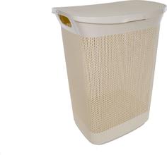 Корзина для белья BranQ Ajur 50л 430х340х590 мм цвета слоновая кость