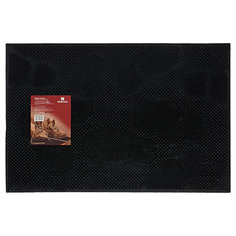 Коврик резиновый придверный Vortex Следы 40х60 см черный 22462