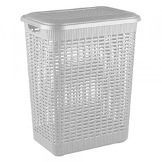 Корзина для белья Эконова 50л, 420х310х560 мм (светло-серый)
