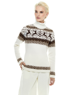 Свитер женский Scandica Deers коричневый 50/164