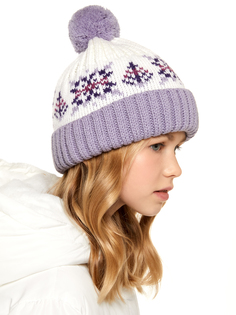 Шапка детская Scandica 071HAP0Q7-5G7GT белый светло-сиреневый Kids р.50-52cm