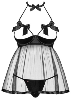 Соблазнительная полупрозрачная сорочка Delishya с бантиками Obsessive