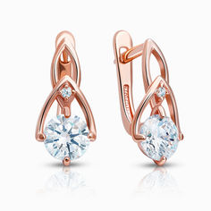 Серьги женские из серебра SKAZKA Natali Romanovoi 43995, фианит