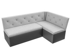 Кухонный уголок Скамья угловая Квазар Серая экокожа/Серая ткань БОНмебель