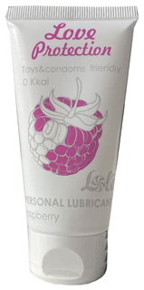 Лубрикант на водной основе с ароматом малины Love Protection Raspberry - 50 мл. Lola
