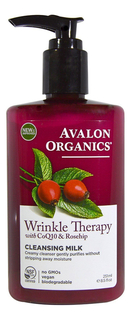Молочко для лица Avalon Organix Wrinkle Therapy With CoQ10 & Rosehip Cleansing Milk 251мл