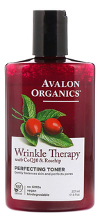 Тоник для лица Avalon Organix Wrinkle Therapy With CoQ10 & Rosehip Toner 240мл