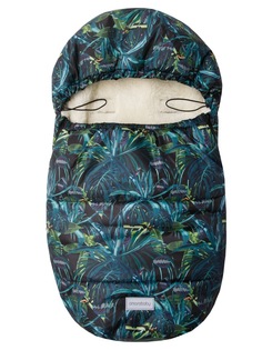 Конверт зимний меховой Amarobaby Snowy Baby Тропики, черныйр. 85