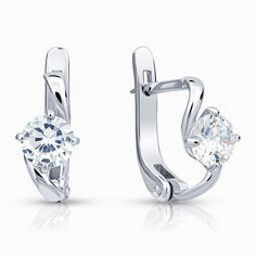 Серьги женские из серебра SKAZKA Natali Romanovoi 42831, фианит