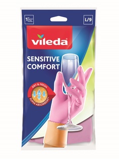 Перчатки для уборки Vileda Sensitive для деликатных работ размер L