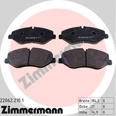 Комплект тормозных колодок, дисковый тормоз ZIMMERMANN 22062.210.1