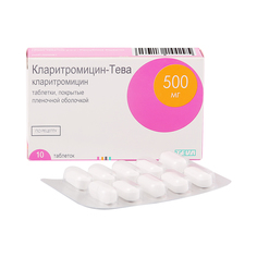 Кларитромицин-Тева таблетки 500 мг 10 шт. Teva