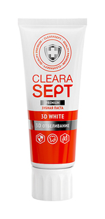 Зубная паста ClearaSept 3D White «3D Отбеливание» 75 мл