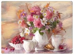Подставки на пробке Летний чай 40х29 см (4шт) Top Art Studio