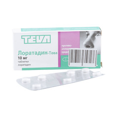 Лоратадин-Тева таблетки 10 мг 10 шт. Teva
