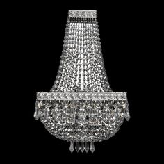 Хрустальное потолочное бра 19272B/H2/25IV Ni Bohemia Ivele Crystal