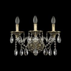 Хрустальное настенное бра 16113B/3/165/XL GB Bohemia Ivele Crystal