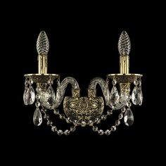 Хрустальное настенное бра 16102B/2/141 GB Bohemia Ivele Crystal