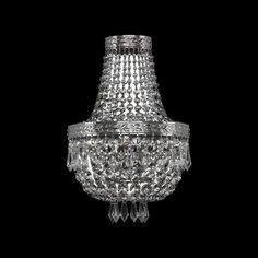 Хрустальное потолочное бра 19271B/H1/20IV Ni Bohemia Ivele Crystal