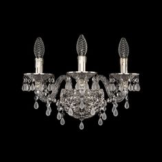 Хрустальное настенное бра 16110B/3/141 Ni V0300 Bohemia Ivele Crystal