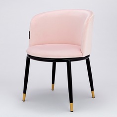 Стул Cooper розовый велюр с черными ножками StoreForHome / S-604-PINK-BLACK