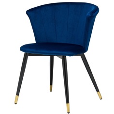Стул Marlon синий велюр StoreForHome / A-8118-BLUE