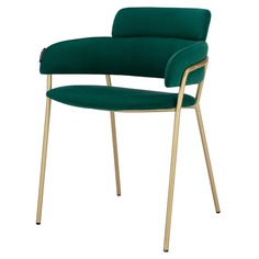 Стул Strike зеленый велюр с золотыми ножками StoreForHome / A-8109-GREEN