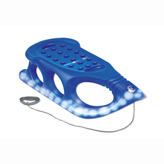 Санки пластиковые KHW Snow Shuttle mit Licht со светодиодами синие